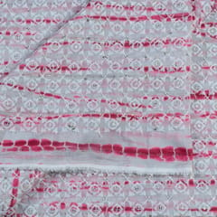 Cotton Chikan Tie and Dye Printed Fabric