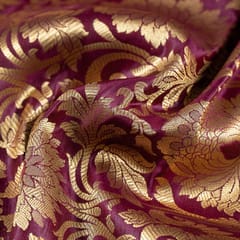 Wine Color Brocade fabric