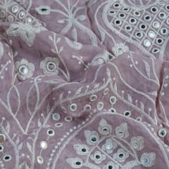 Move Lucknowi Georgette Embroidery Fabric