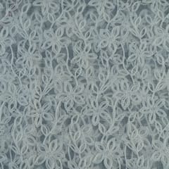 Dyeable Net Thread Embroidered Fabric