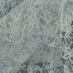 Dyeable Net Thread Embroidered Fabric