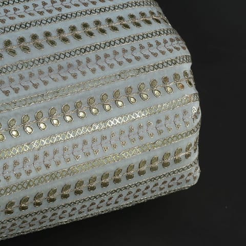 Dyeable Upada Embroidered Fabric