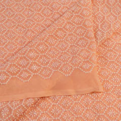 Peach Color Georgette Embroidery(1.60Meter Piece)