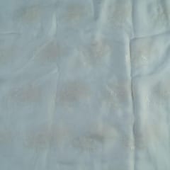 Dyeable Organza Thread Embroidered Fabric
