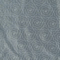 Dyeable Chinon Thread and Sequins Embroidered Fabric