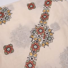 Cream Color Cotton Embroidered DIY Set