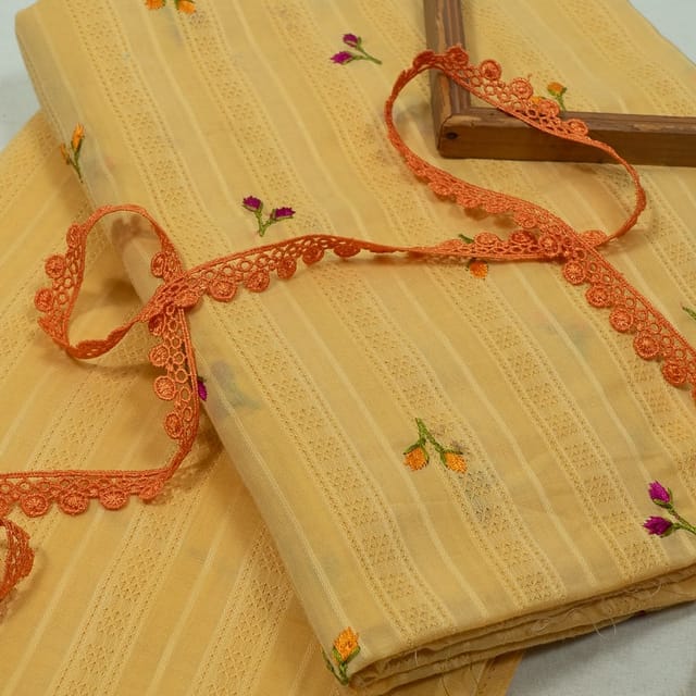 DIY Yellow Color Cotton Embroidered Set