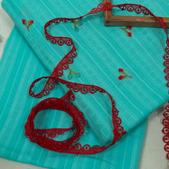 DIY Firozi Color Cotton Embroidered Set