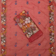 Gajree Color Thread Embroidered Organza Set