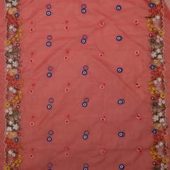 Gajree Color Thread Embroidered Organza Set