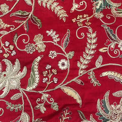 Dola Silk Embroidered Fabric