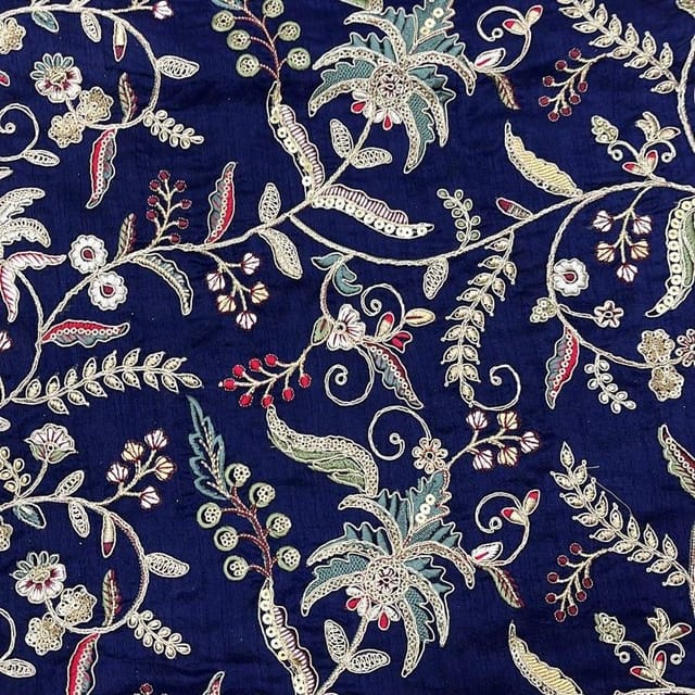 Dola Silk Embroidered Fabric