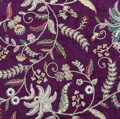 Dola Silk Embroidered Fabric