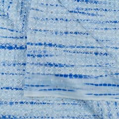 Cotton Chikan Tie and Dye Printed Fabric (1.50Meter Piece)