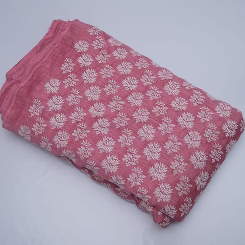 Pink Color Mal Chanderi Embroidery