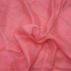 Pink Color Pure Organza Embroidery