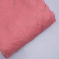 Pink Color Pure Organza Embroidery