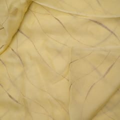 Yellow Color Pure Organza Embroidery