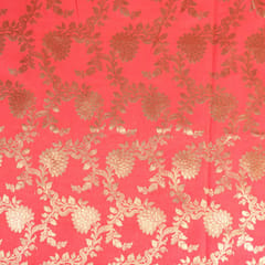 Pink Color Satin Brocade Fabric