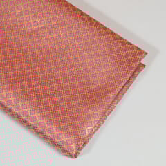 Pink Color Satin Brocade Fabric