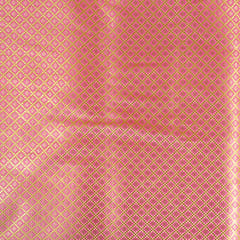 Pink Color Satin Brocade Fabric