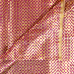 Purple Color Satin Brocade Fabric