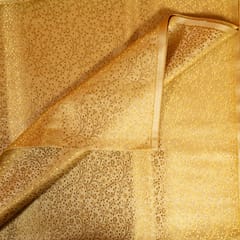 Gold Color Satin Brocade Fabric