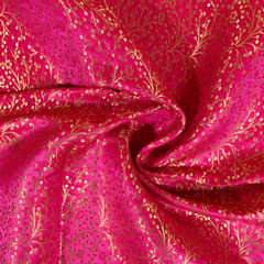 Majenta Color Satin Brocade Fabric