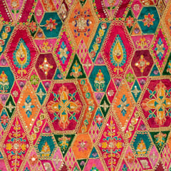 Rani Color Chinon Print with Embroidered Fabric