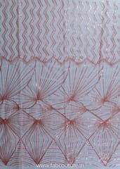 Peach Color Organza Embroidery