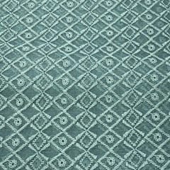 Sage Green Kota Chikan Embroidered Fabric (1.50Meter Piece)
