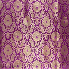 Purple Color Brocade fabric (1.20 Meter cut Piece)