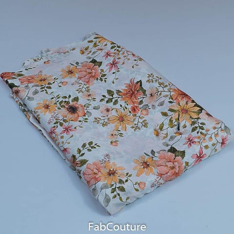 Multicolor Digital Satin Print (70cm Piece)