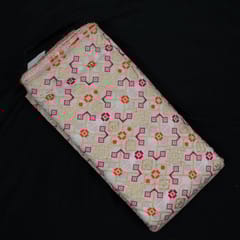White Dyeable Chanderi Jacquard Fabric