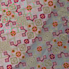 White Dyeable Chanderi Jacquard Fabric