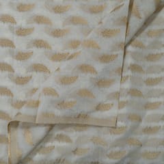 White Dyeable Chanderi Jacquard Fabric