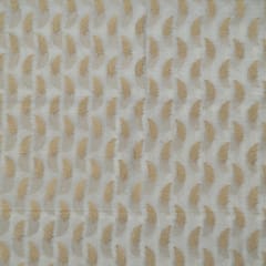 White Dyeable Chanderi Jacquard Fabric