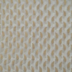 White Dyeable Chanderi Jacquard Fabric