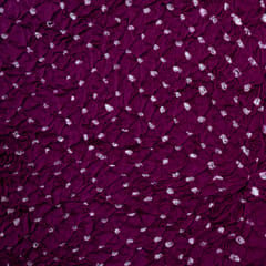 Purple Color Modal Satin Bandhani Fabric