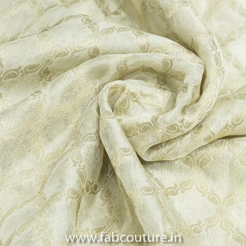 Cream Dyeable Burberry Georgette Jacquard