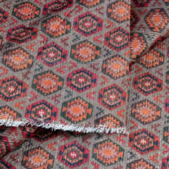 Mehendi Color Chanderi Zari Digital Printed Fabric