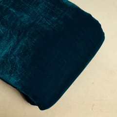 Peacock Blue Color Velvet Fabric
