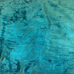 Teal Green Color Viscose Velvet fabric