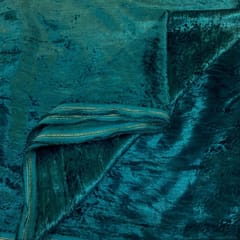 Teal Green Color Viscose Velvet fabric