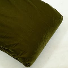 Olive Green Color Velvet fabric