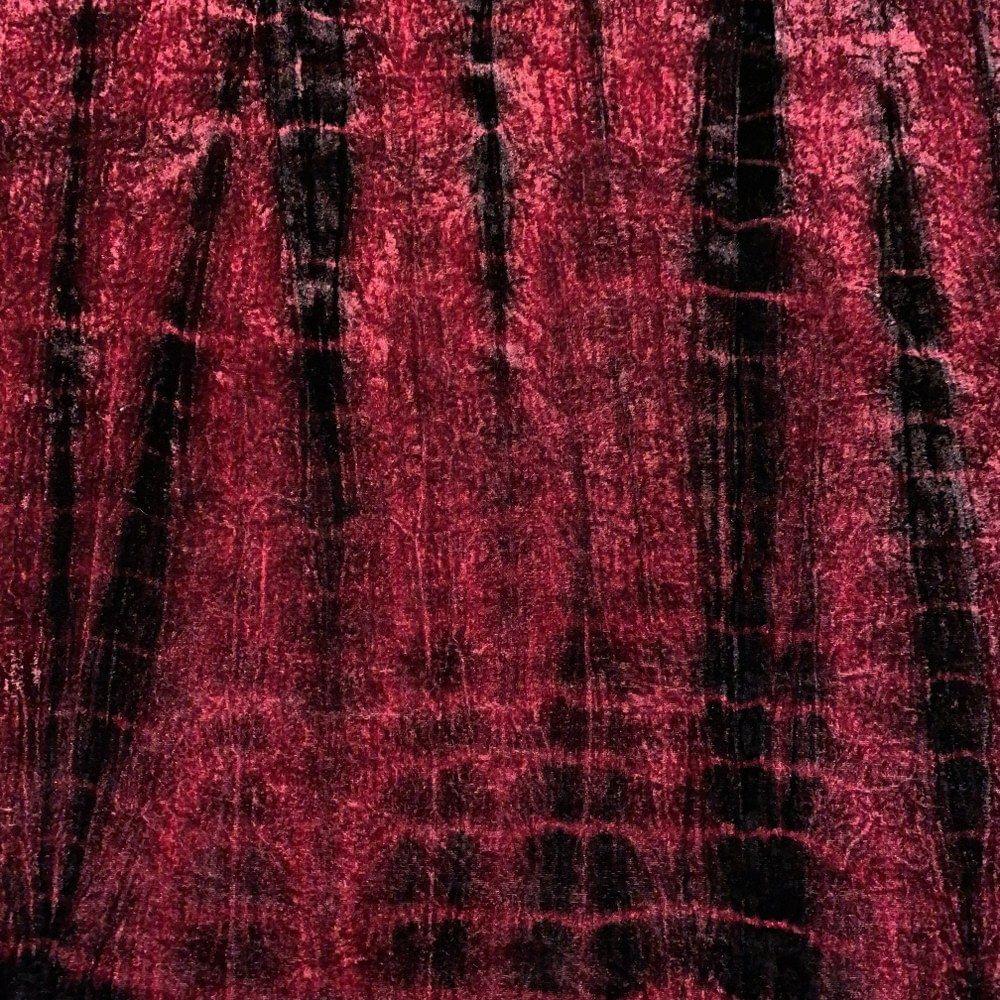 MaroonBlack Velvet Tie and Dye