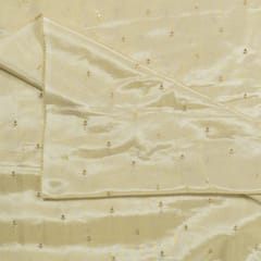 Dyeable Upada Silk Tissue Embroidered Fabric