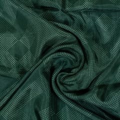 Green Color Uppada Silk Digital Printed Fabric