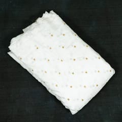 White Dyeable Monga Silk Embroidery