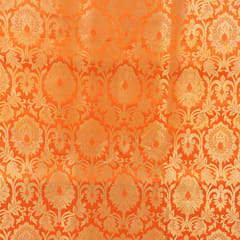 Orange Color Brocade Fabric